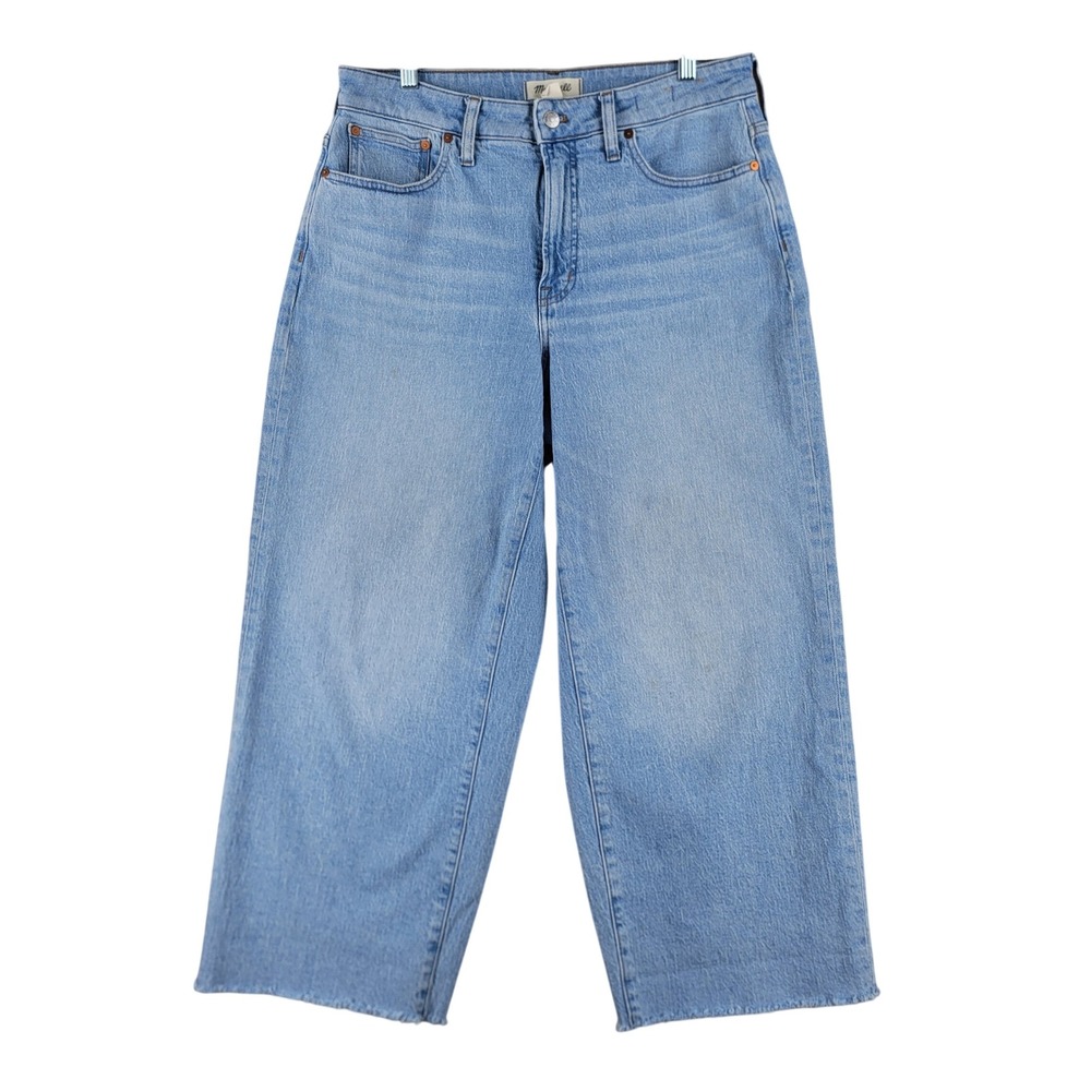Madewell Wide-Leg Crop Jean Womens 30 (Fits: 32x26) Light Wash Curvy Vintage